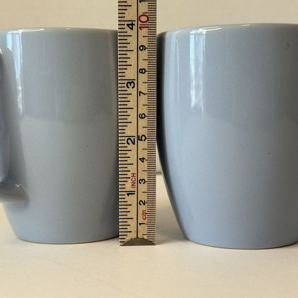 CORELLE Coordinate Stoneware Light Sky Blue coffee Mugs set of 2 CLEAN/VINTAGE - Picture 5 of 9